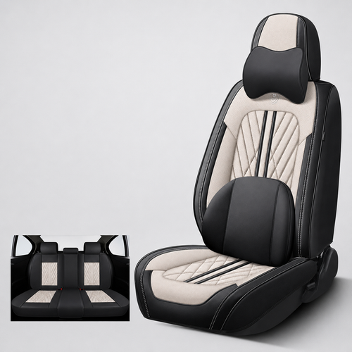 5-Seater Leather Car Seat Covers Set